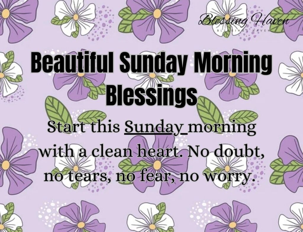 Beautiful Sunday Morning Blessings