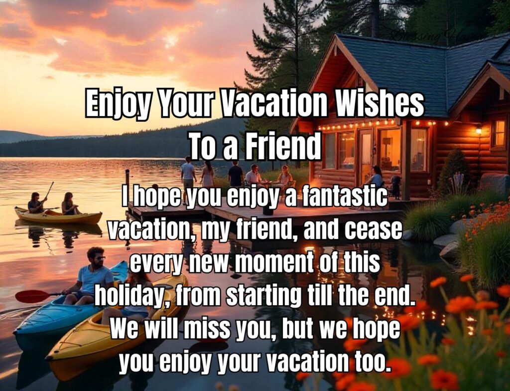 Enjoy Your Vacation Wishes To  a Friend