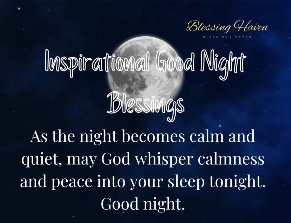 Inspirational Good Night Blessings