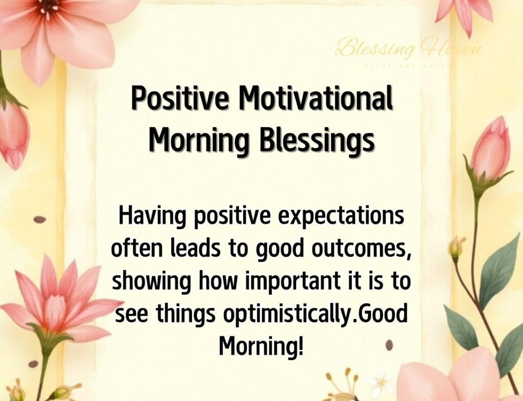 Positive Motivational Morning Blessings