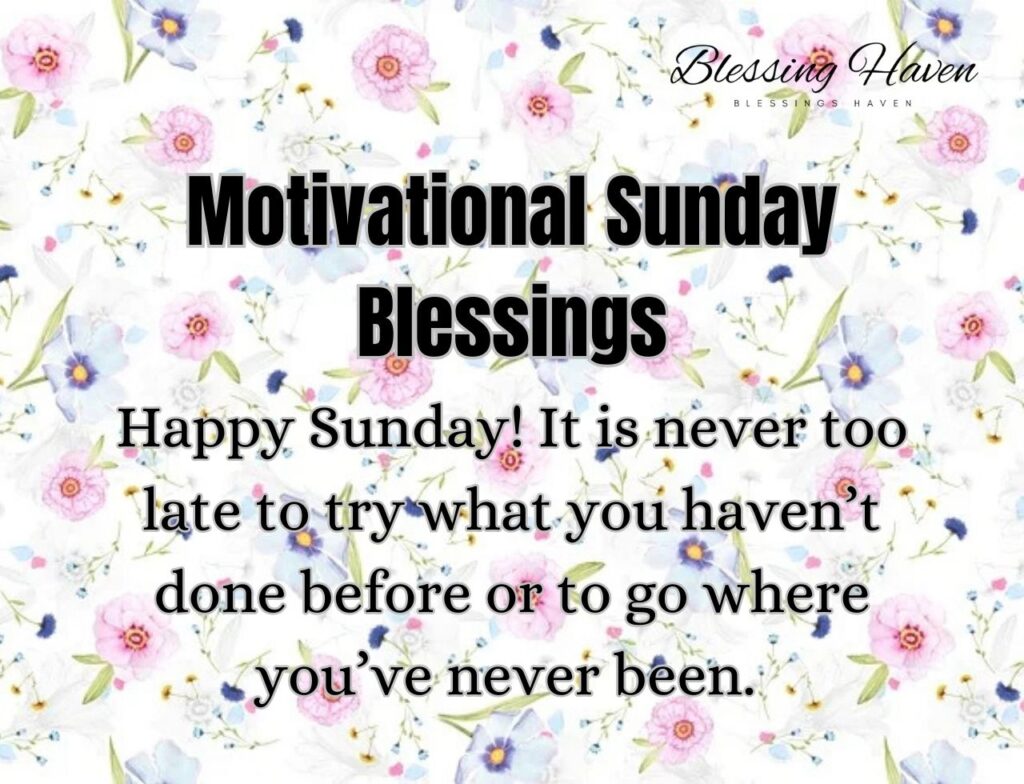 Motivational Sunday Blessings