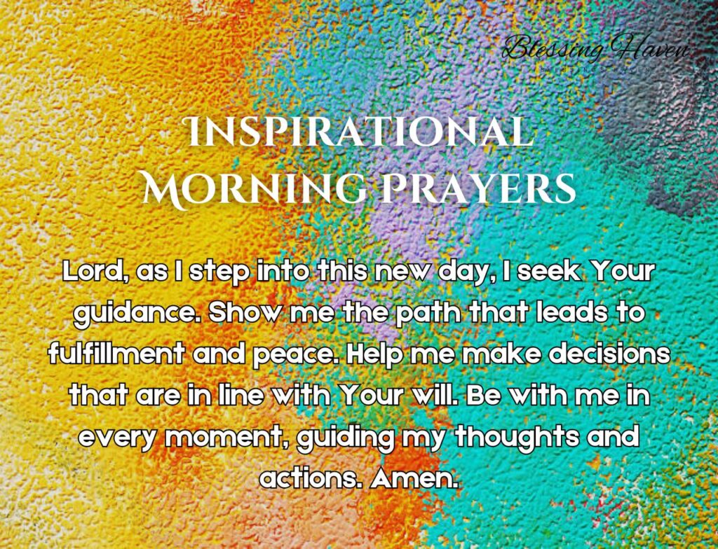 Inspirational Morning Prayers