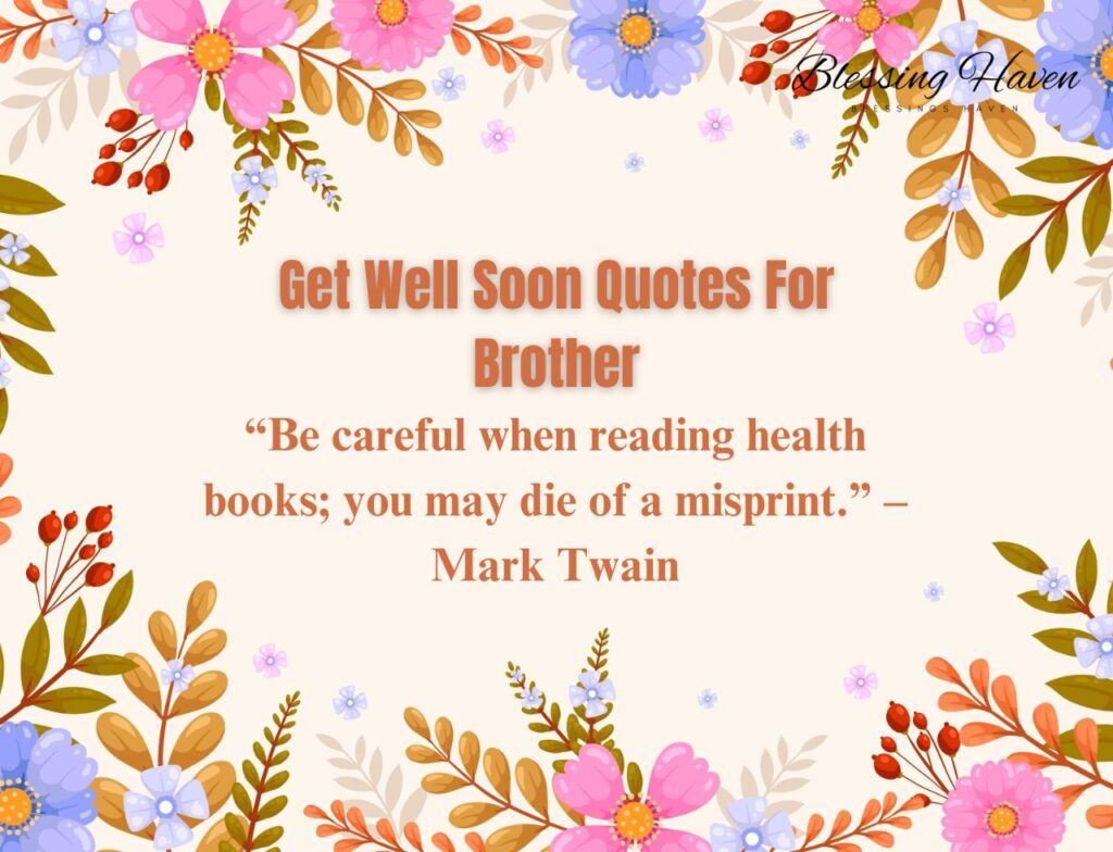 Get Well Soon Quotes For Brother