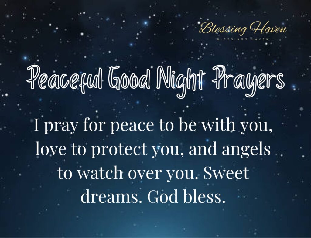 Peaceful Good Night Prayers