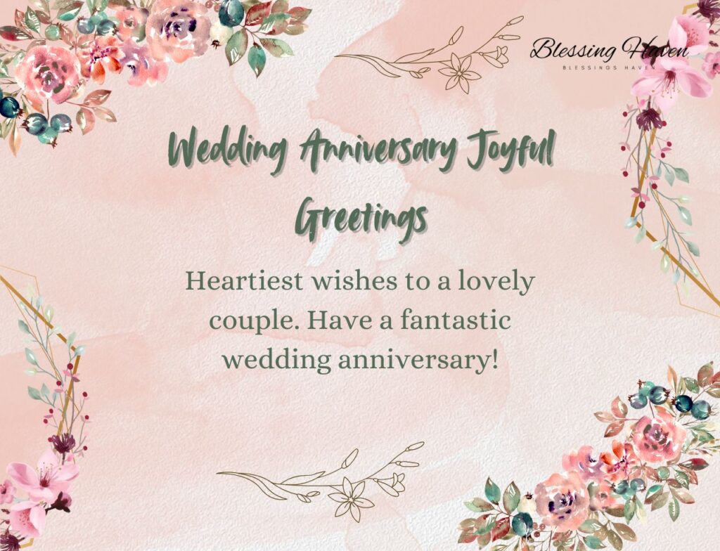 Wedding Anniversary Joyful Greetings