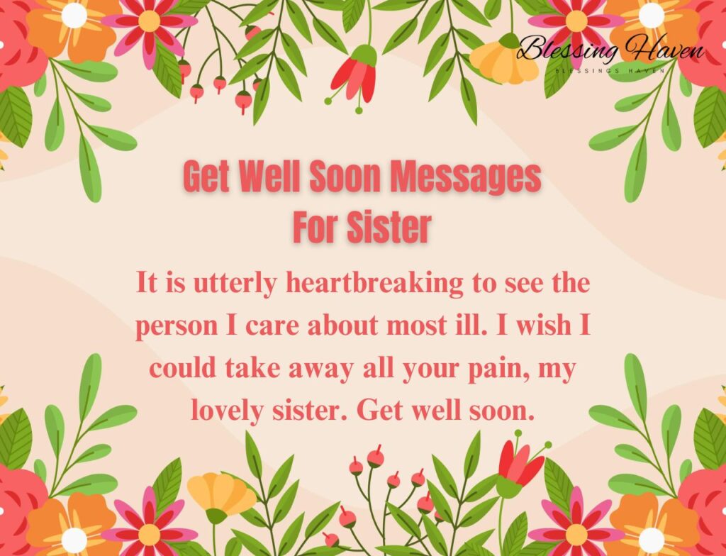 Get Well Soon Messages For Sister