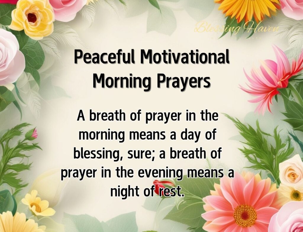 Peaceful Motivational Morning Prayers