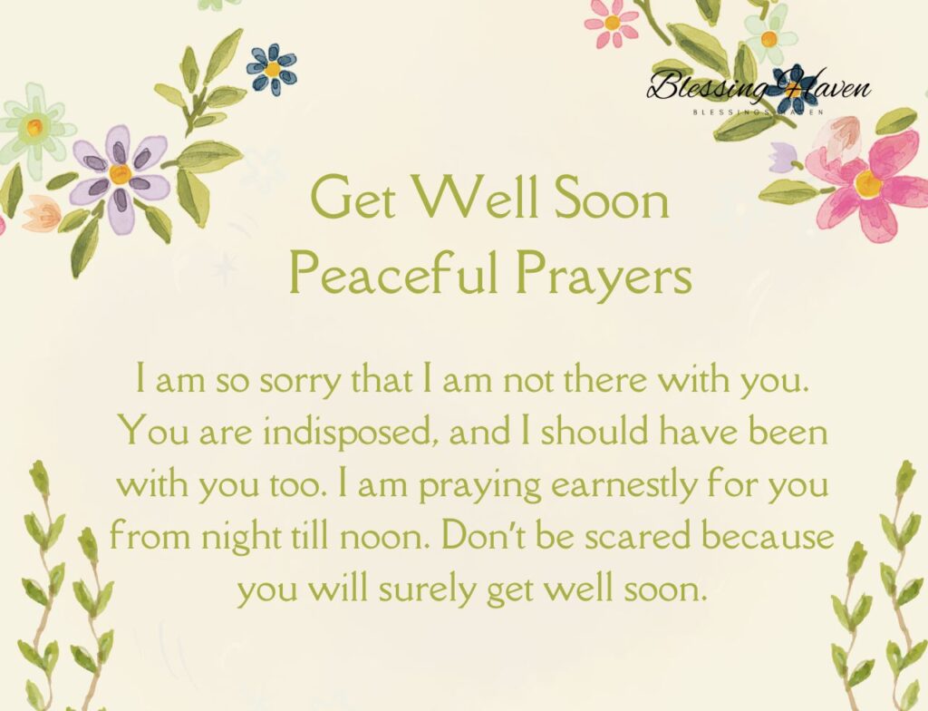 Get Well Soon Peaceful Prayers