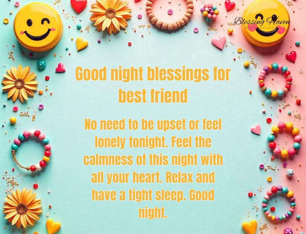 Good night blessings for best friend