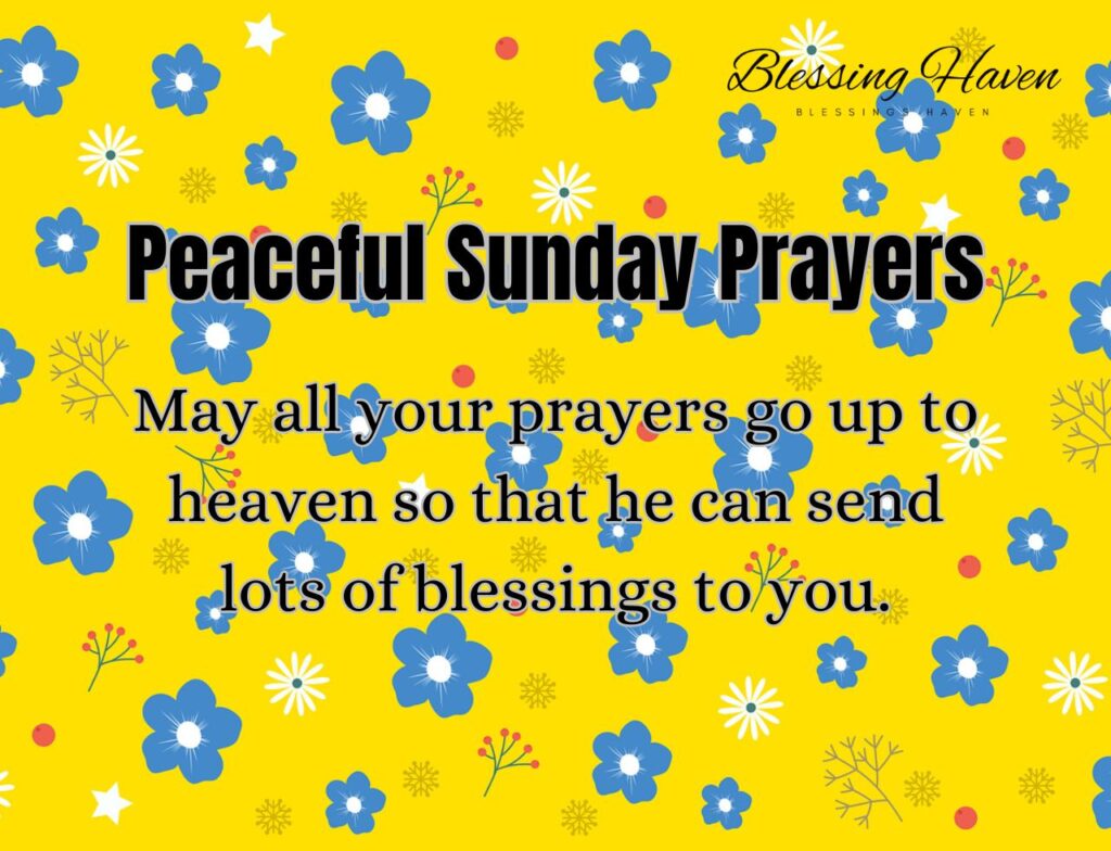 Peaceful Sunday Prayers