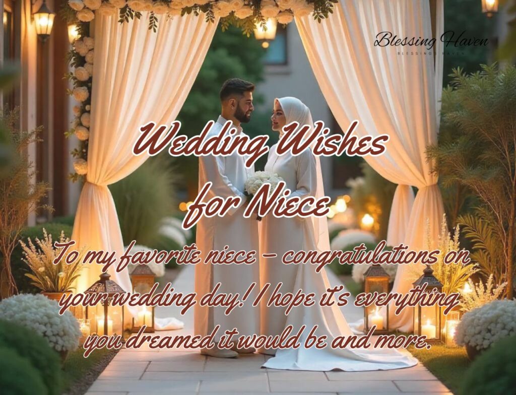 Wedding Wishes for Niece