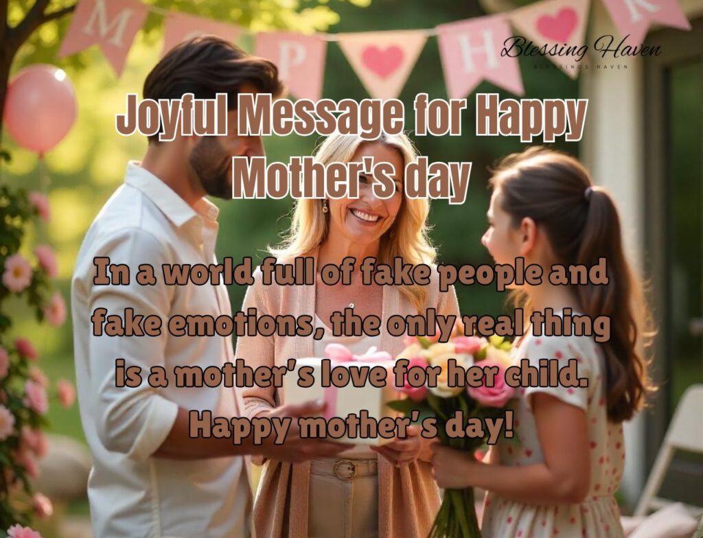 Joyful Message for Happy Mother's day