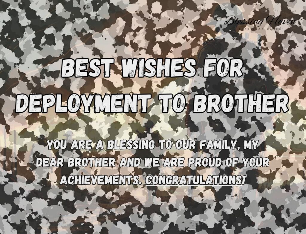 Best Wishes for Deployment To Brother