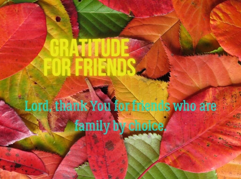 Thanksgiving Gratitude for Friends