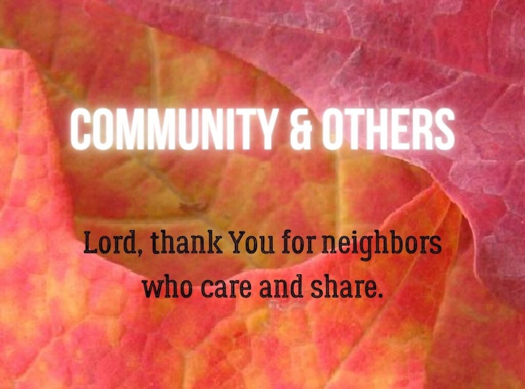 Thanksgiving for Community & Others