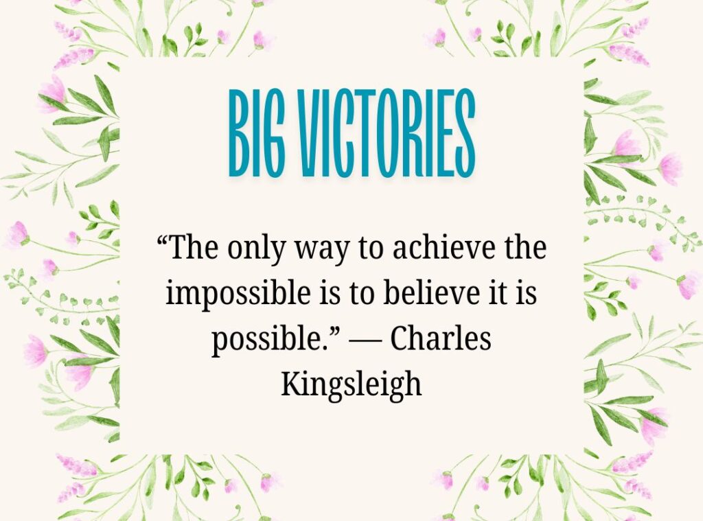 Small Wins Lead to Big Victories