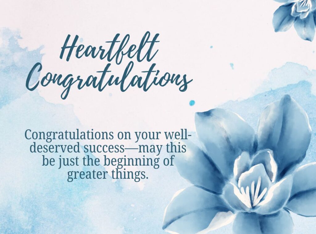 Heartfelt Congratulations Messages