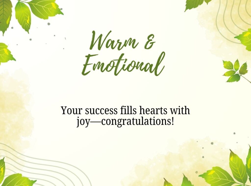 Warm & Emotional Congratulations Messages