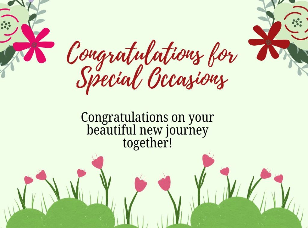 Congratulations for Special Occasions